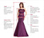 Spaghetti Straps Burgundy Side Slit Long Evening Prom Dresses, BGS0400