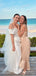 Champagne Satin Long Custom Bridesmaid Dresses, BGB0125