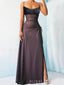 Unique Black Pink Mermaid Spaghetti Straps Long Evening Prom Dresses, BGS0328