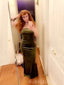 Strapless Velvet Mermaid Long Evening Prom Dresses, BGS0386