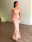 Strapless Satin Mermaid Long Evening Prom Dresses, BGS009