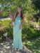 Popular Backless Mermaid Satin Long Prom Dresses, Spaghetti Straps Prom Dress, BGS0419