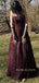 Black Lace Red A-line Spaghetti Straps Long Prom Dresses, BGS0466