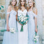 Chiffon Light Blue Mismatched Styles A Line Cheap Bridesmaid Dresses, BG51311