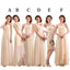 Mismatched Chiffon Long Cheap A Line Bridesmaid Dresses, BG51290