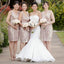 Sequin V-Neck Shinning Knee-Length Cheap Bridesmaid Dresses, BG51364