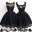 Black Lace Lovely Junior Graduation Short Homecoming Dresses, BG51404
