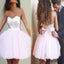 Cute Sliver Sequin Top Sweetheart Pink Tulle Bow Homecoming Dresses, BG51425