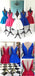 Deep V Neck Seen Through Back Red Blue Simple Homecoming Dresses, BG51482 - Bubble Gown