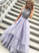 Lavender Beaded Top Inexpensive Evening Ball Gown Long Prom Dresses, BG51525