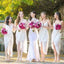 Chiffon Side Split Sexy Tea Length Wedding Party Bridesmaid Dresses, BG51394