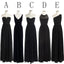Black Cheap Simple Mismatched Chiffon Long Bridesmaid Dresses, BG51061
