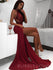 Halter Sexy Lace Side Slits A Line Long Prom Dresses, WP008