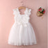 Cute V Neck Tulle Ivory Mini Flower Girl Dresses, Weding Cheap Little Girl Dresses, FGS019 - Wish Gown