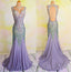 Gorgeous Heavy Beaded Shinning Mermaid Open Back Long Prom Dresses, BG51103 - Bubble Gown