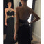 Black Affordable Sexy Open Cross Back Long Evening Prom Dress, BG51031