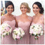 Hand Made Flowers Long Scoop Neck Bridesmaid Dresses for Wedding, BG51357