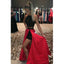 2 Pieces Black Lace Sexy Red Unique Cheap Long Prom Dress, BG51504 - Bubble Gown