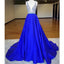 Eleagnt Royal Blue V Neck Inexpensive Long Prom Dresses, BG51524