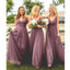 Tulle V Neck Affordable Floor Length Bridesmaid Dresses, BG51561