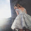 Cute V Neck Unique Lace Seen Through Short Cheap Homecoming Dresses, BG51571 - Bubble Gown