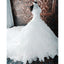 Lace Halter Gorgeous Brides Long Wedding Dresses with Long Train, BG51579 - Bubble Gown