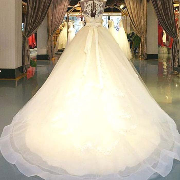Online Elegant Cheap Sleeveless Bridal Ball Gown Long Wedding Dresses, BG51595