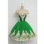 Cap Sleeves Lovely Green Unique Applique Short Homecoming Dresses, BG51600