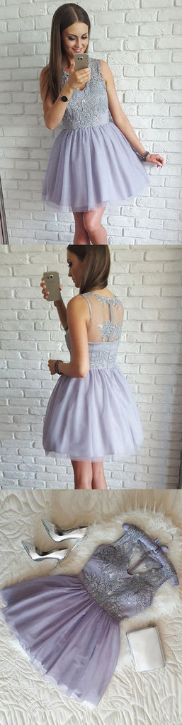 Cheap Lovely Lavender Junior Graduation School Short Homecoming Dresses, BG51631 - Bubble Gown