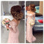 Charming Long Sleeves Lace Applique Mermaid Long Bridesmaid Dresses, BG51467