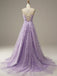 Spaghetti Strap Elegant Tulle Long Prom Dresses, BG7006