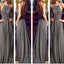 Long Gray Cheap Open Back Sexy Women Evening Prom Dresses, BG51131 - Bubble Gown