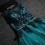 V-Back Black Apllique Inexpensive Evening Long Prom Dresses, BG51233