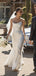 Mermaid Ivolry Satin Spaghetti Straps Long Evening Prom Dresses, Custom Wedding Dresses, BGS0047