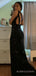 One Shoulder Sequins Side Slit Long Evening Prom Dresses, Custom Mermaid Prom Dresses, BGS0056