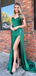 Strapless Satin Beaded Long Evening Prom Dresses, Custom Mermaid Prom Dress, BGS0074