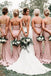 Sweetheart Pink Satin Mermaid Long Mermaid Bridesmaid Dresses , BN1014