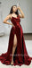 Backless Burgundy Long Evening Prom Dresses, Party Prom Dress, MR7045