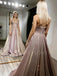 Sex Backless A-Line Sparkle Long Evening Prom Dresses, MR7062