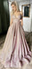 Sex Backless A-Line Sparkle Long Evening Prom Dresses, MR7062