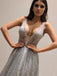 Sex V Neckline Sparkle A-Line Long Evening Prom Dresses, MR7064