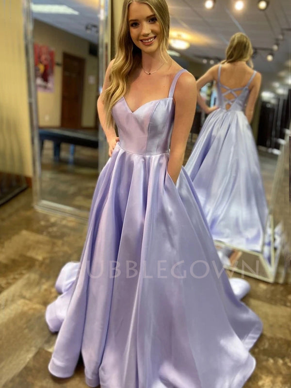 Sex A-Line Satin Purple Long Evening Prom Dresses, Long Custom Party prom dresses, MR7147