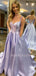 Sex A-Line Satin Purple Long Evening Prom Dresses, Long Custom Party prom dresses, MR7147