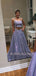 Sexy Backless Two Pieces Sparkle A-Line Long Evening Prom Dresses, MR7238