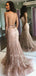 Mermaid Spaghetti Straps backless Long Evening Prom Dresses, Cheap Custom Prom Dress, MR7548