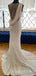 Backless Mermaid White Sequin Deep V-neck Long Evening Prom Dresses, Cheap Custom Prom Dresses, MR7956