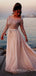 Sexy See Throuth Long Sleeves Chiffon Long Beaded Evening Prom Dresses, MR8100