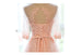 Applique Peach Half Sleeves Elegant Tulle Long Prom Dresses, BG51484 - Bubble Gown