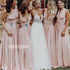 Pretty Mismatched Styles  Long Bridesmaid Dresses BMD004