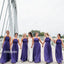 Dark Blue Halter A-line Chiffon Long Bridesmaid Dresses BMD018